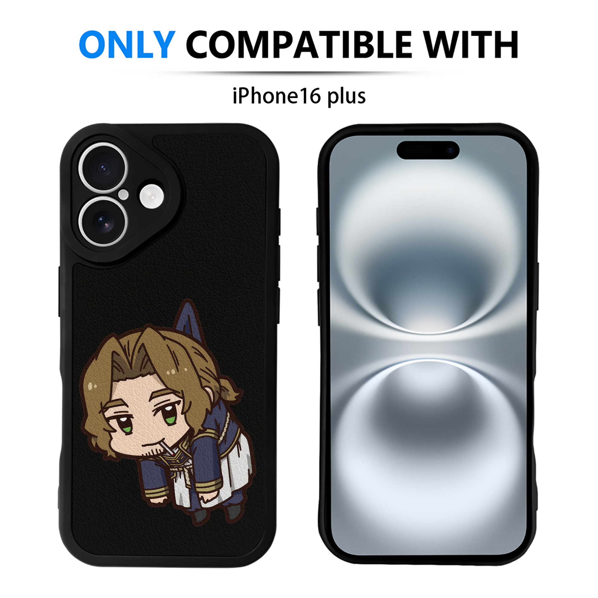 （画像用） 葬送のフリーレン Frieren 【iPhone 16シリーズ対応】シリコンスマホケース（レザー調） 材質：シリコン